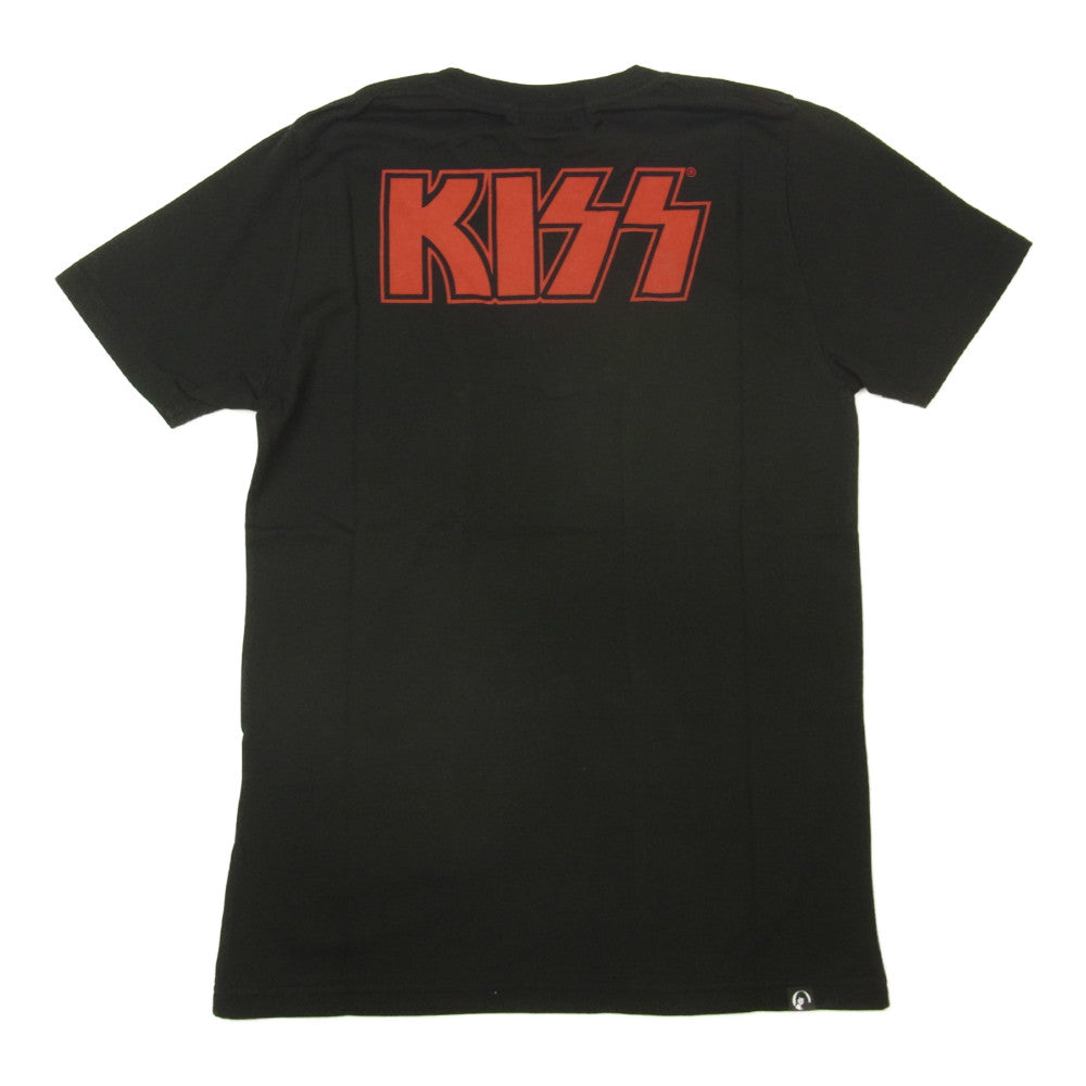 HYSTERIC GLAMOUR ヒステリックグラマー 0251CT09  KISS CHILD pt T-SH キス プリント Tシャツ ブラック ブラック系 S【新古品】【未使用】【中古】