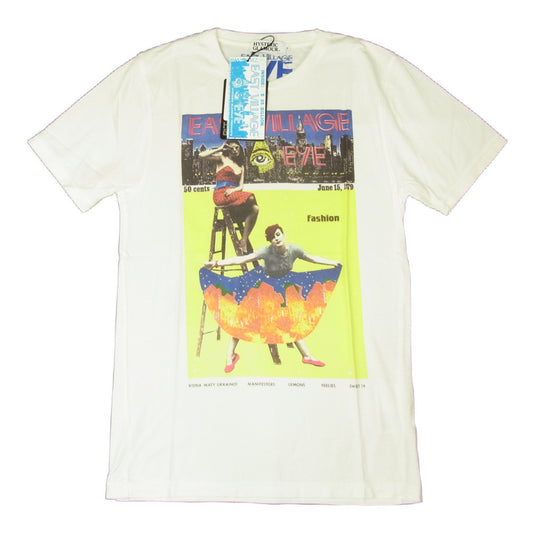 HYSTERIC GLAMOUR ヒステリックグラマー 0242CT15 EAST VILLAGE EYE イーストヴィレッジアイ プリント Tシャツ ホワイト系 S【新古品】【未使用】【中古】