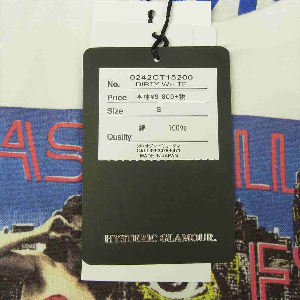 HYSTERIC GLAMOUR ヒステリックグラマー 0242CT15 EAST VILLAGE EYE イーストヴィレッジアイ プリント Tシャツ ホワイト系 S【新古品】【未使用】【中古】