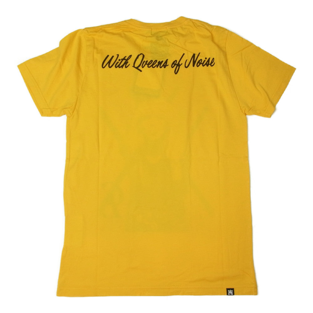 HYSTERIC GLAMOUR ヒステリックグラマー 0252CT05 COURTNEY LOVE コートニー ラブ プリント Tシャツ イエロー系 S【新古品】【未使用】【中古】