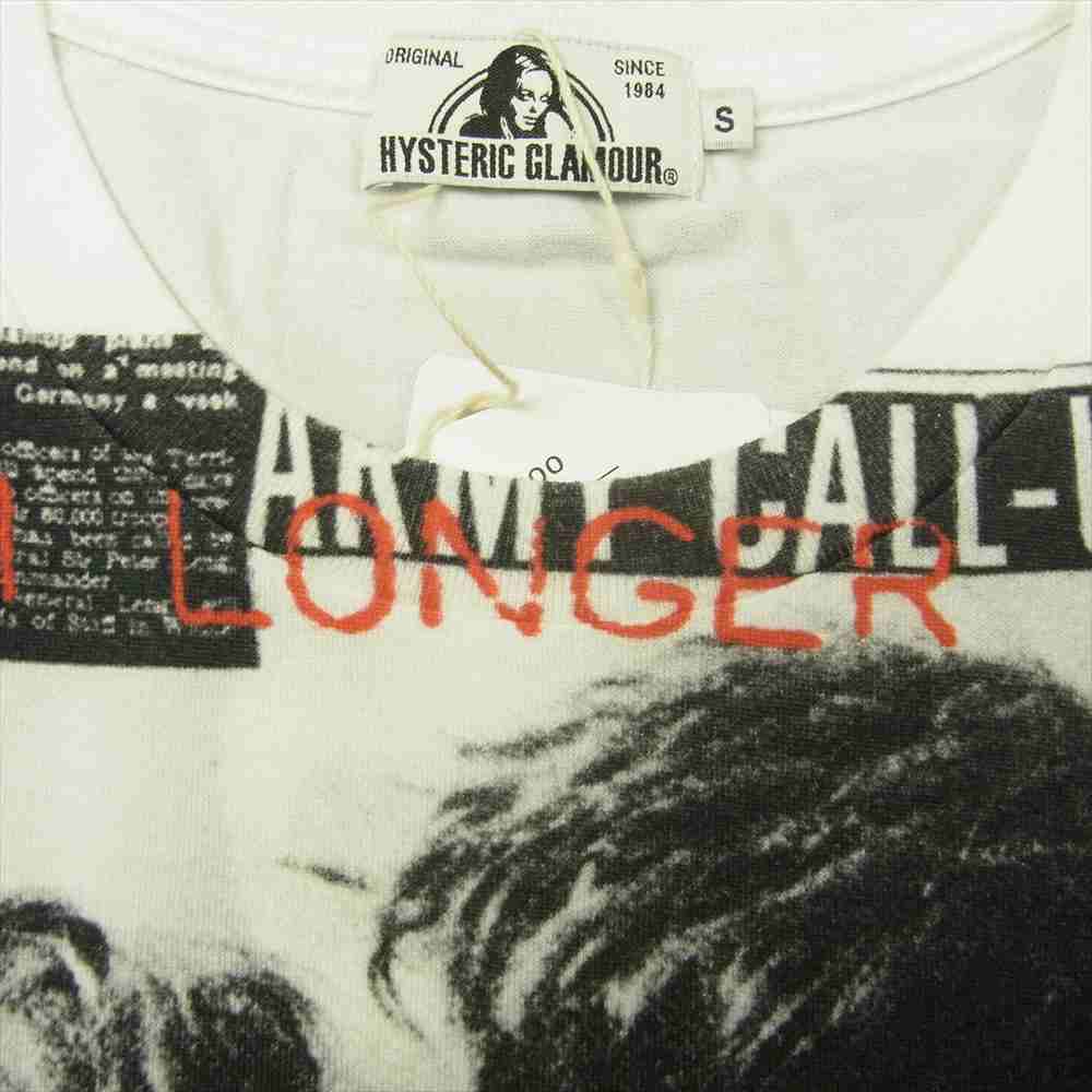 HYSTERIC GLAMOUR ヒステリックグラマー 0261CT33 THE POP GROUP ポップグループ THE POP GROUP プリント Tシャツ ホワイト系 S【新古品】【未使用】【中古】