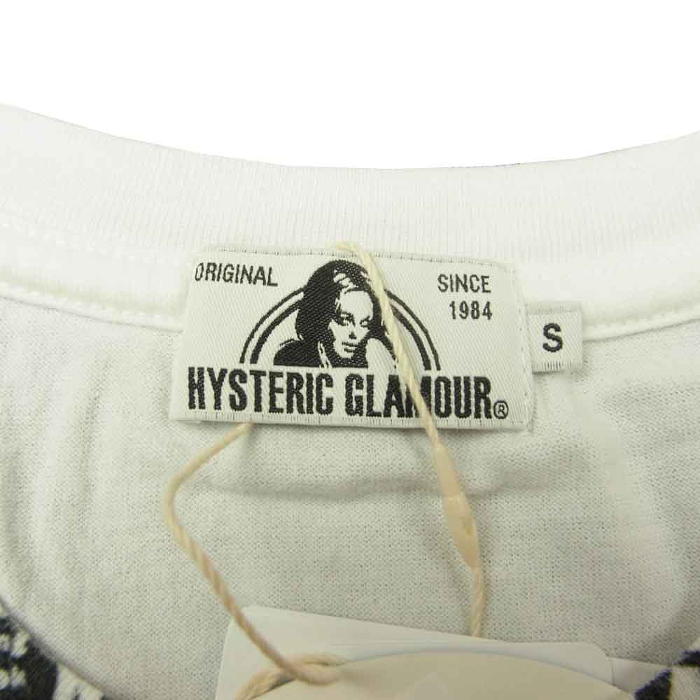 HYSTERIC GLAMOUR ヒステリックグラマー 0261CT33 THE POP GROUP ポップグループ THE POP GROUP プリント Tシャツ ホワイト系 S【新古品】【未使用】【中古】