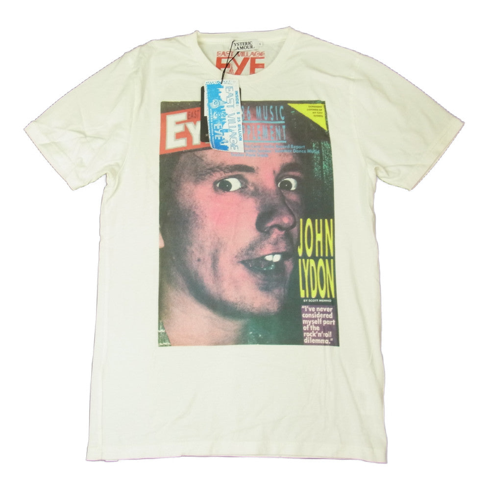 HYSTERIC GLAMOUR ヒステリックグラマー 0242CT16 EAST VILLAGE EYE イーストヴィレッジアイ プリント Tシャツ ホワイト系 S【新古品】【未使用】【中古】
