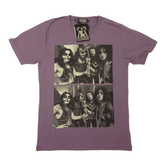 HYSTERIC GLAMOUR ヒステリックグラマー 0251CT04　 KISS/KISS1974 pt T-SH キス プリント Tシャツ パープル パープル系 S【新古品】【未使用】【中古】