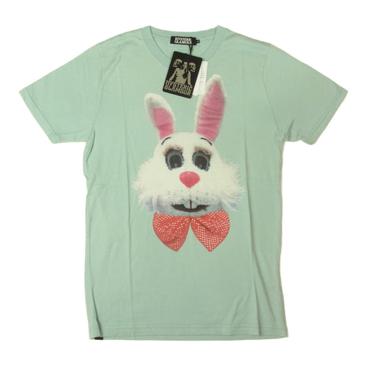HYSTERIC GLAMOUR ヒステリックグラマー 0251CT19 THE RABBIT ROAM ラビット プリント Tシャツ グリーン系 S【新古品】【未使用】【中古】