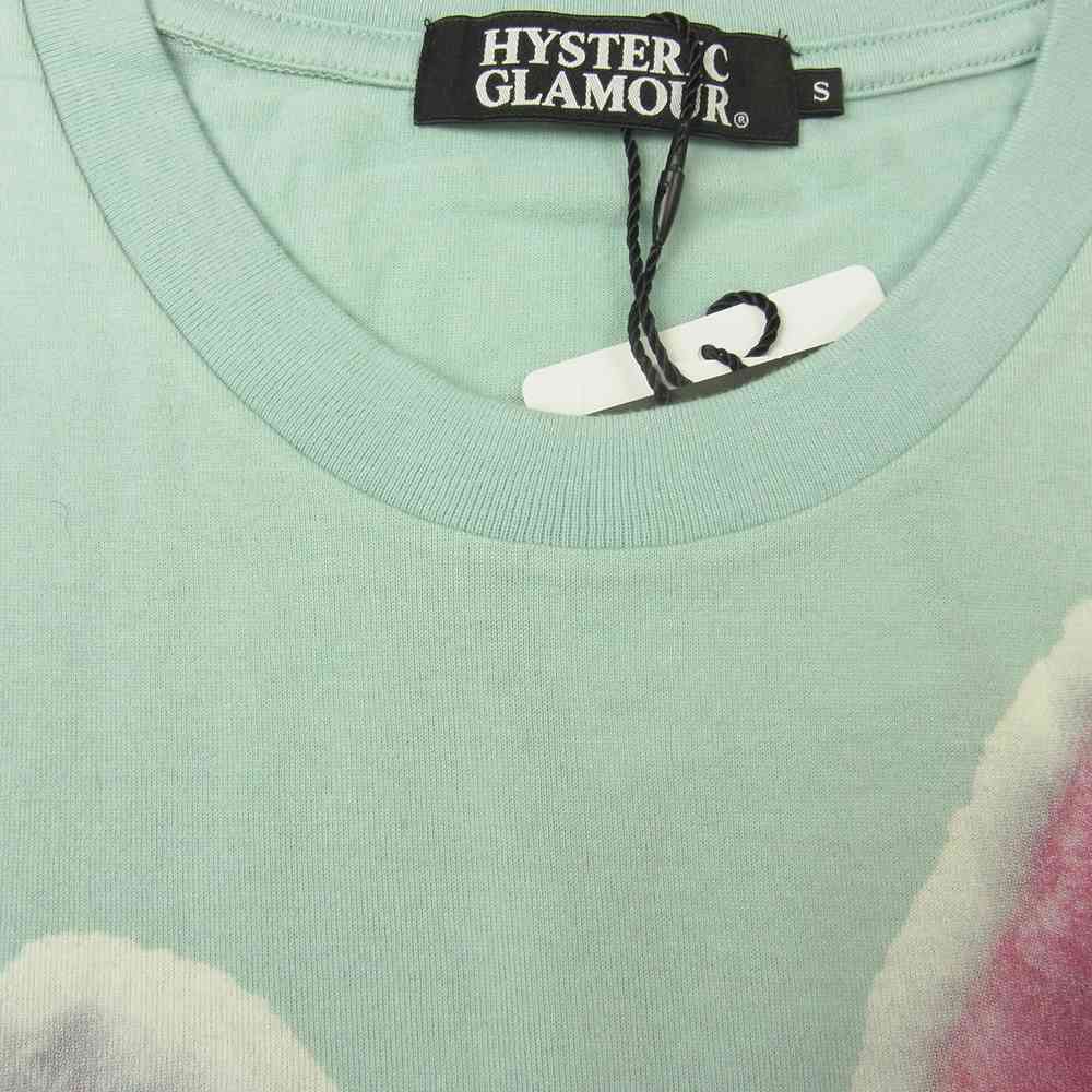 HYSTERIC GLAMOUR ヒステリックグラマー 0251CT19 THE RABBIT ROAM ラビット プリント Tシャツ グリーン系 S【新古品】【未使用】【中古】