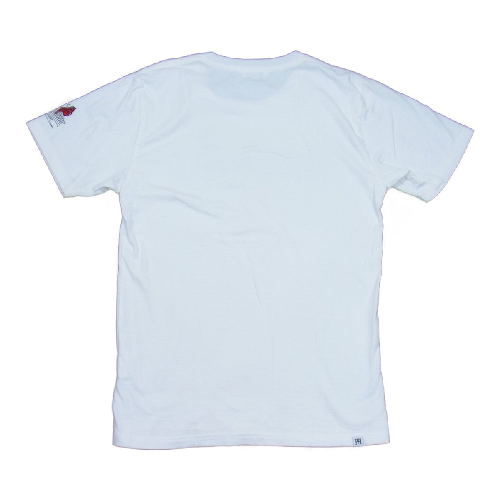 HYSTERIC GLAMOUR ヒステリックグラマー 0253CT17 × NEIGHBORHOOD ネイバーフッド DEVIL WOMAN pt プリント Tシャツ ホワイト系 S【中古】