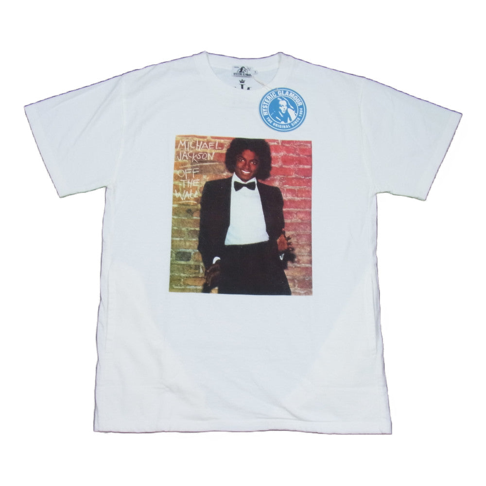 HYSTERIC GLAMOUR ヒステリックグラマー 02182CT33 MICHAEL JACKSON/OFF THE WALL 1979 マイケルジャクソン フォトプリント ポケット付 Tシャツ ホワイト系 S【新古品】【未使用】【中古】
