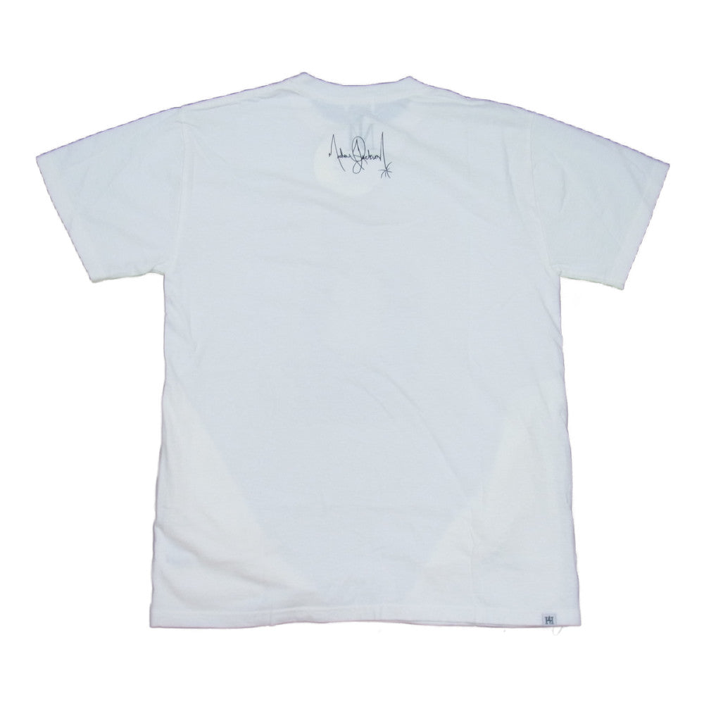HYSTERIC GLAMOUR ヒステリックグラマー 02182CT33 MICHAEL JACKSON/OFF THE WALL 1979 マイケルジャクソン フォトプリント ポケット付 Tシャツ ホワイト系 S【新古品】【未使用】【中古】