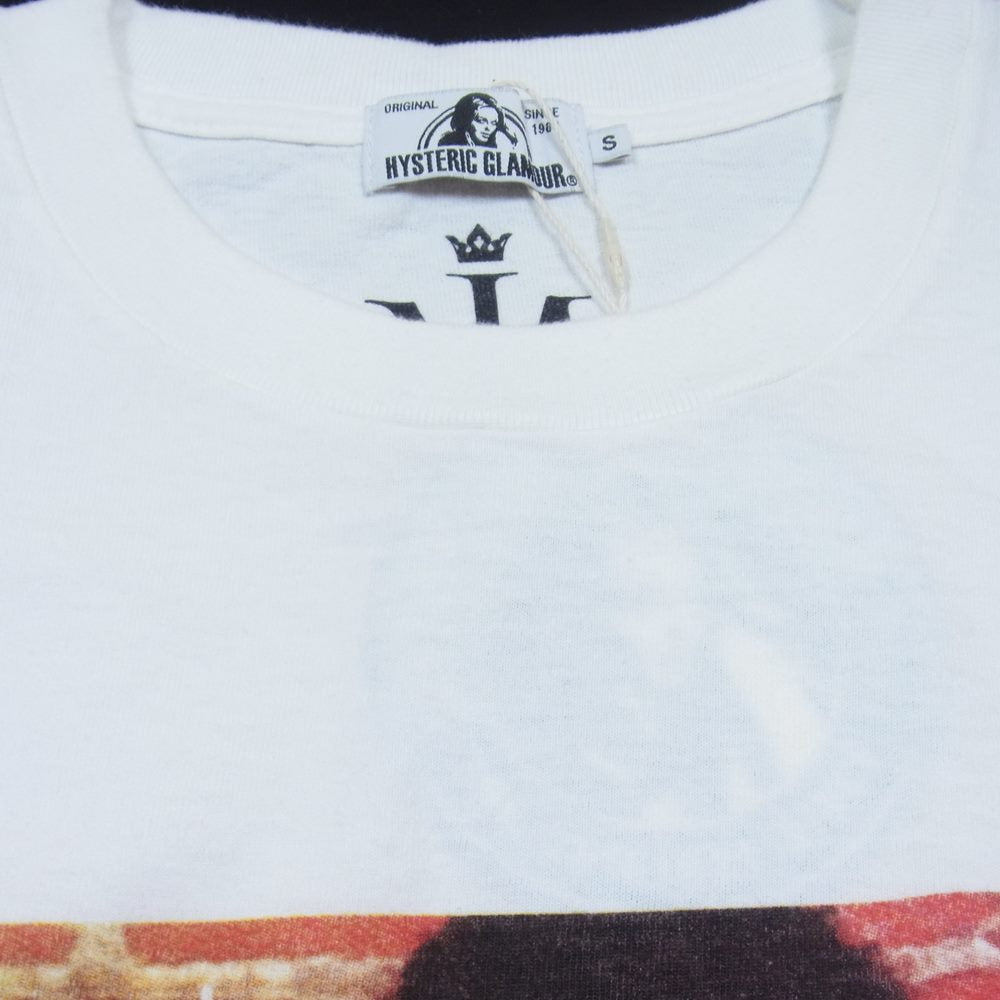 HYSTERIC GLAMOUR ヒステリックグラマー 02182CT33 MICHAEL JACKSON/OFF THE WALL 1979 マイケルジャクソン フォトプリント ポケット付 Tシャツ ホワイト系 S【新古品】【未使用】【中古】