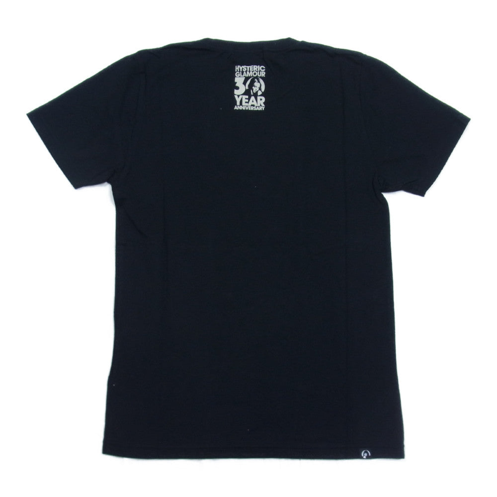 HYSTERIC GLAMOUR ヒステリックグラマー 0243CT20 30周年 30th ANNIVERSARY プリント Tシャツ ブラック系 S【新古品】【未使用】【中古】
