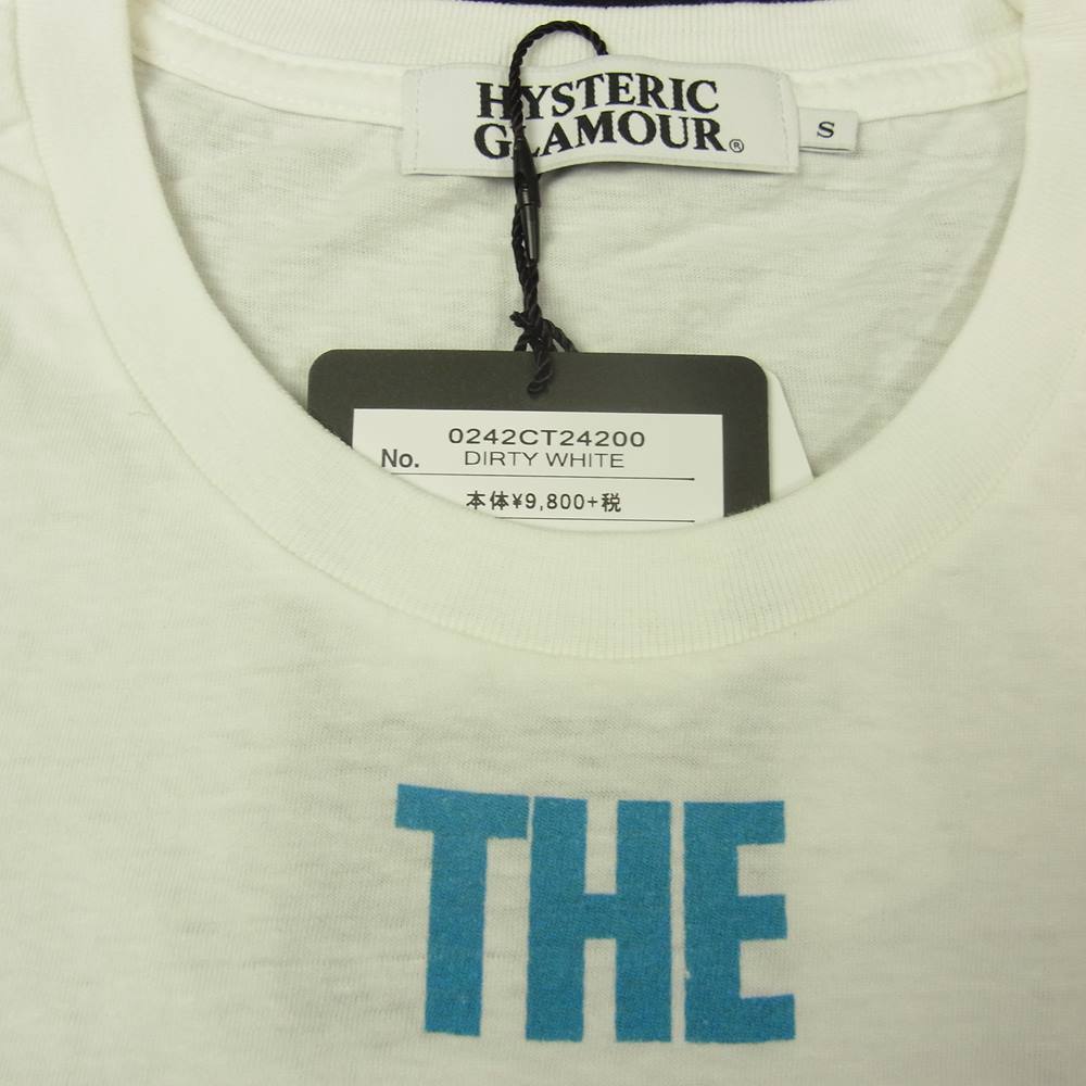 HYSTERIC GLAMOUR ヒステリックグラマー 0242CT24 THE ALL HYSTERIC GIRL ヌードガール スター Tシャツ ホワイト系 S【新古品】【未使用】【中古】
