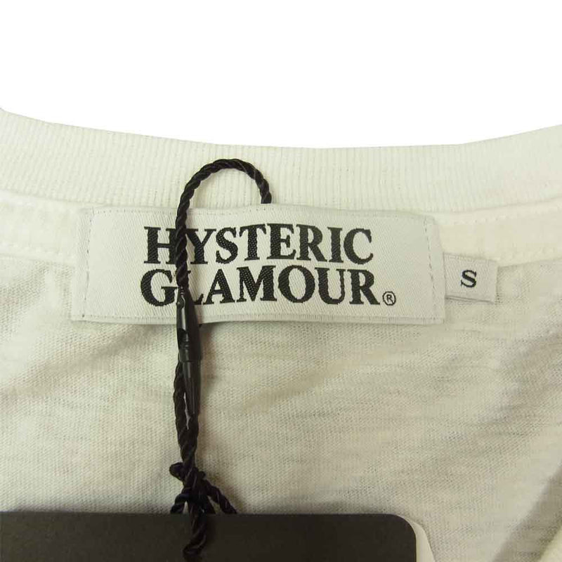 HYSTERIC GLAMOUR ヒステリックグラマー CT THE ALL HYSTERIC GIRL ヌードガール スター Tシャツ  ホワイト系 S新古品未使用中古