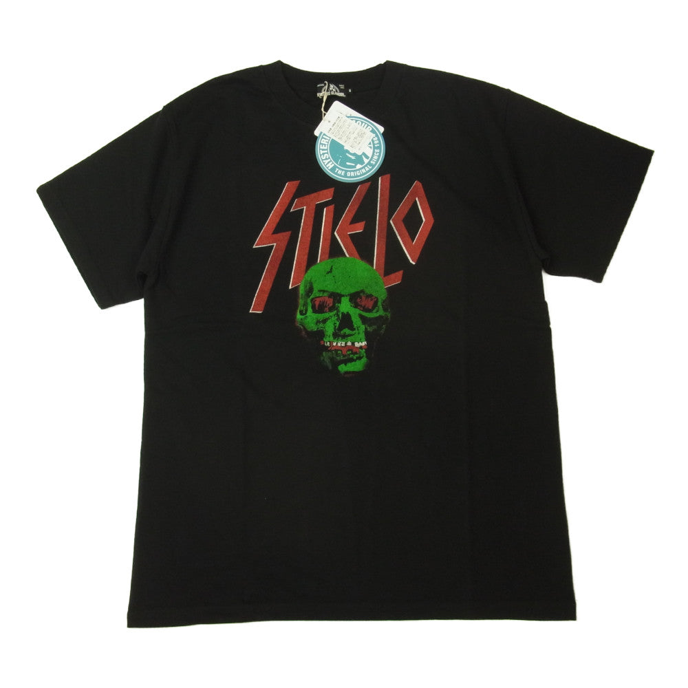 HYSTERIC GLAMOUR ヒステリックグラマー 02183CT30 野口強 Stie-lo DEATH SONG プリント Tシャツ ブラック系 S【新古品】【未使用】【中古】