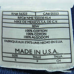NIKE ナイキ 90s~00s 胸 刺繍 ロゴ 半袖 Tシャツ コットン アメリカ製 ネイビー系 S【中古】