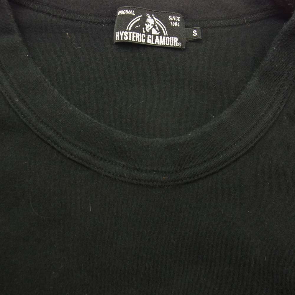 HYSTERIC GLAMOUR ヒステリックグラマー 02202CT04 ROAD TRIP CLUB バックプリント ポケット付き 半袖 Tシャツ ブラック系 S【中古】