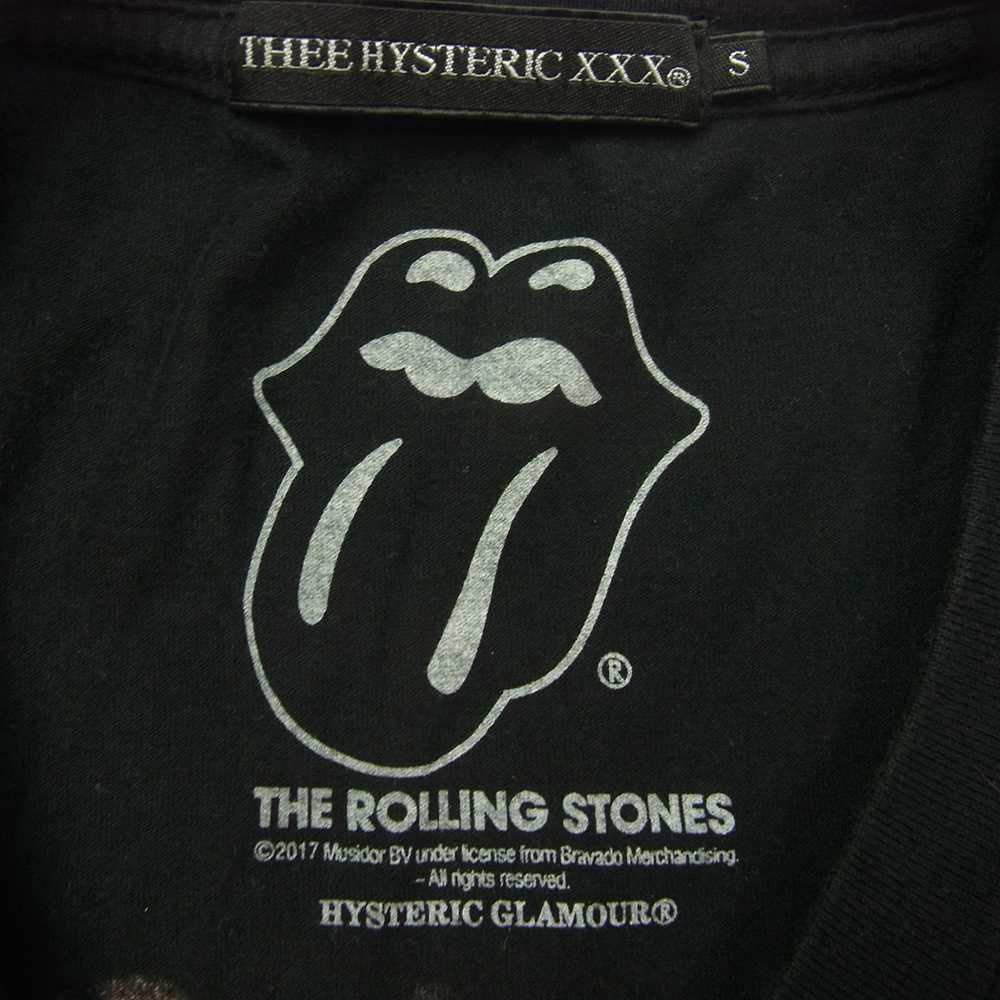 HYSTERIC GLAMOUR ヒステリックグラマー 06171CT03 THEE HYSTERIC XXX ローリングストーンズ フォトプリント 半袖 Tシャツ ブラック系 S【中古】