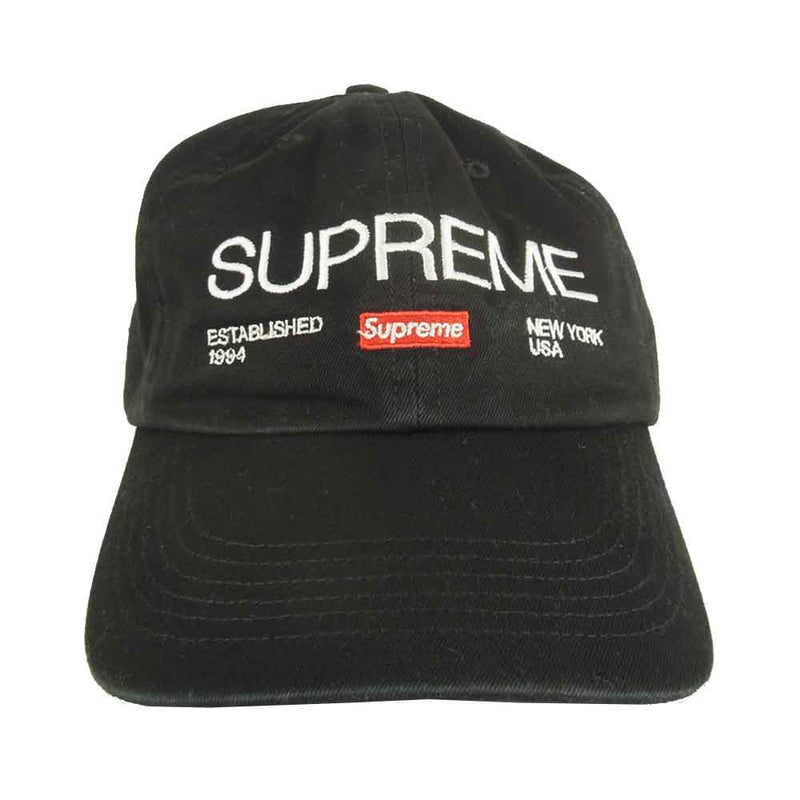 Supreme シュプリーム 帽子 21AW Est. 1994 6-Panel 6パネル キャップ ブラック系