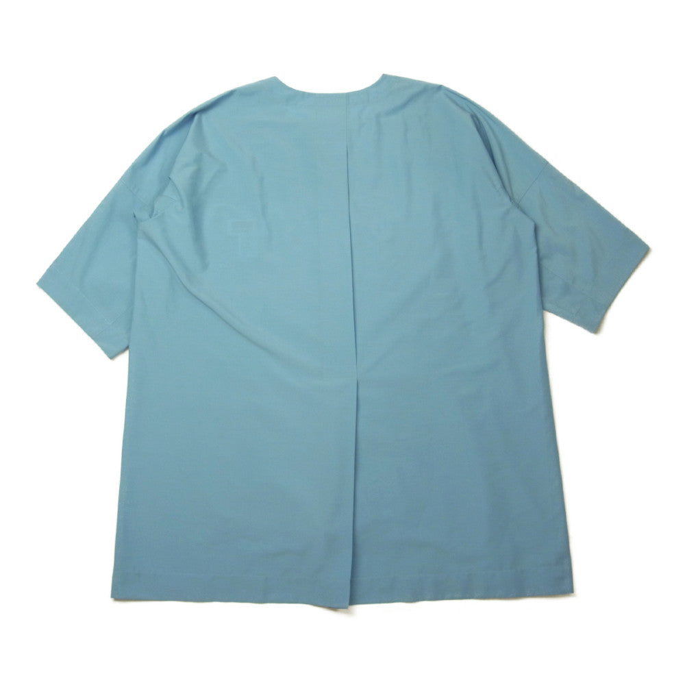 ISSEY MIYAKE イッセイミヤケ 132 5. イチサンニーゴー 19SS IL91FJ051 スクエア ネック 半袖 シャツ  ブルー系 3【美品】【中古】