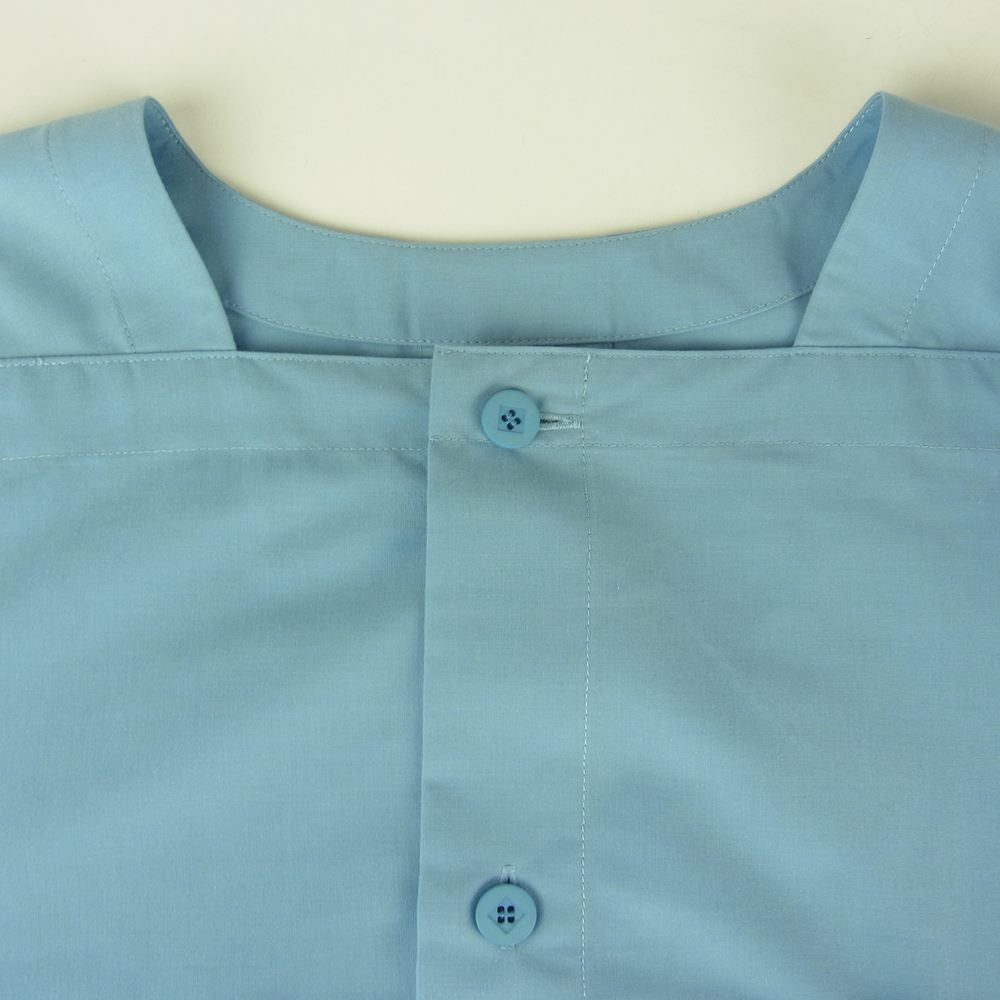 ISSEY MIYAKE イッセイミヤケ 132 5. イチサンニーゴー 19SS IL91FJ051 スクエア ネック 半袖 シャツ  ブルー系 3【美品】【中古】