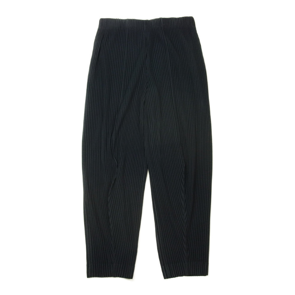 ISSEY MIYAKE イッセイミヤケ HOMME PLISSE オムプリッセ HP13JF125 プリーツ加工 センタープレス パンツ ネイビー系 1【美品】【中古】