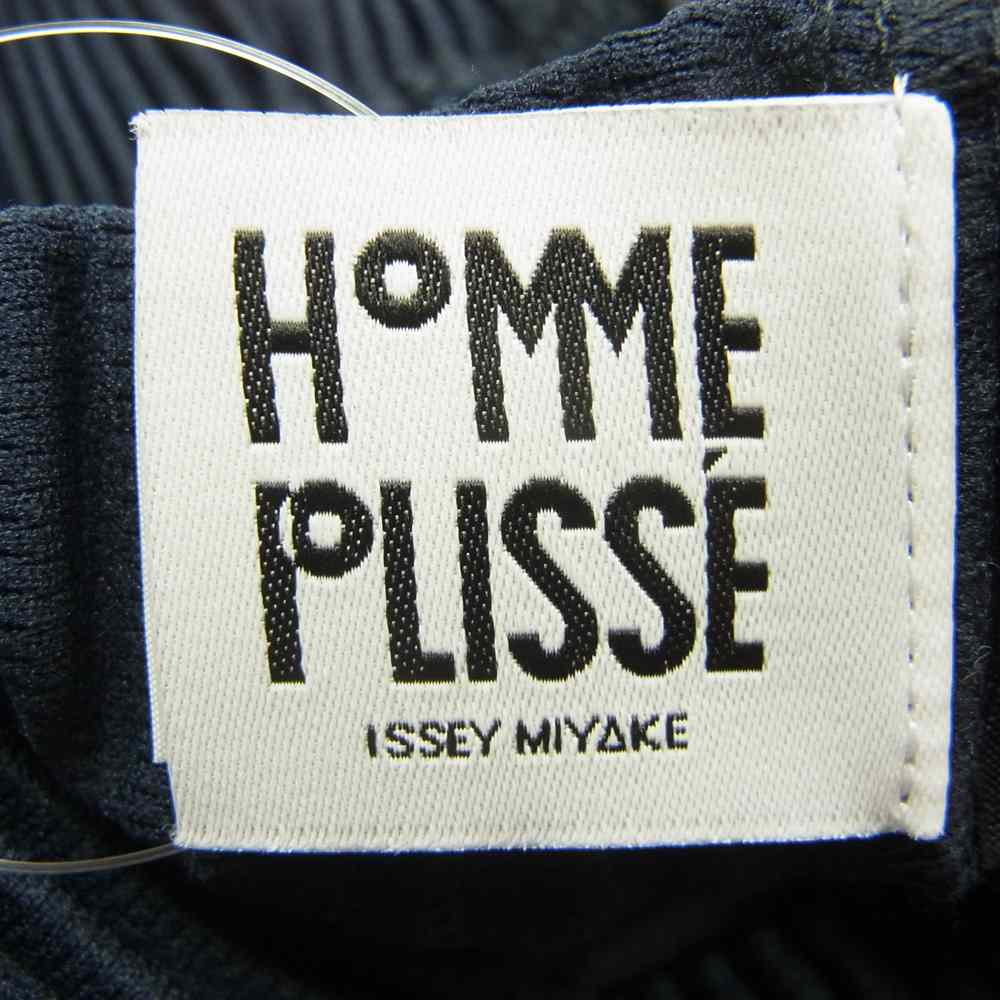 ISSEY MIYAKE イッセイミヤケ HOMME PLISSE オムプリッセ HP13JF125 プリーツ加工 センタープレス パンツ ネイビー系 1【美品】【中古】
