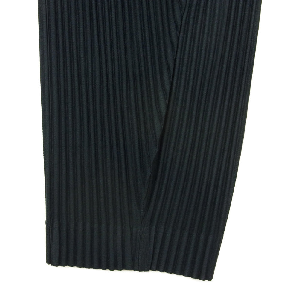 ISSEY MIYAKE イッセイミヤケ HOMME PLISSE オムプリッセ HP13JF125 プリーツ加工 センタープレス パンツ ネイビー系 1【美品】【中古】