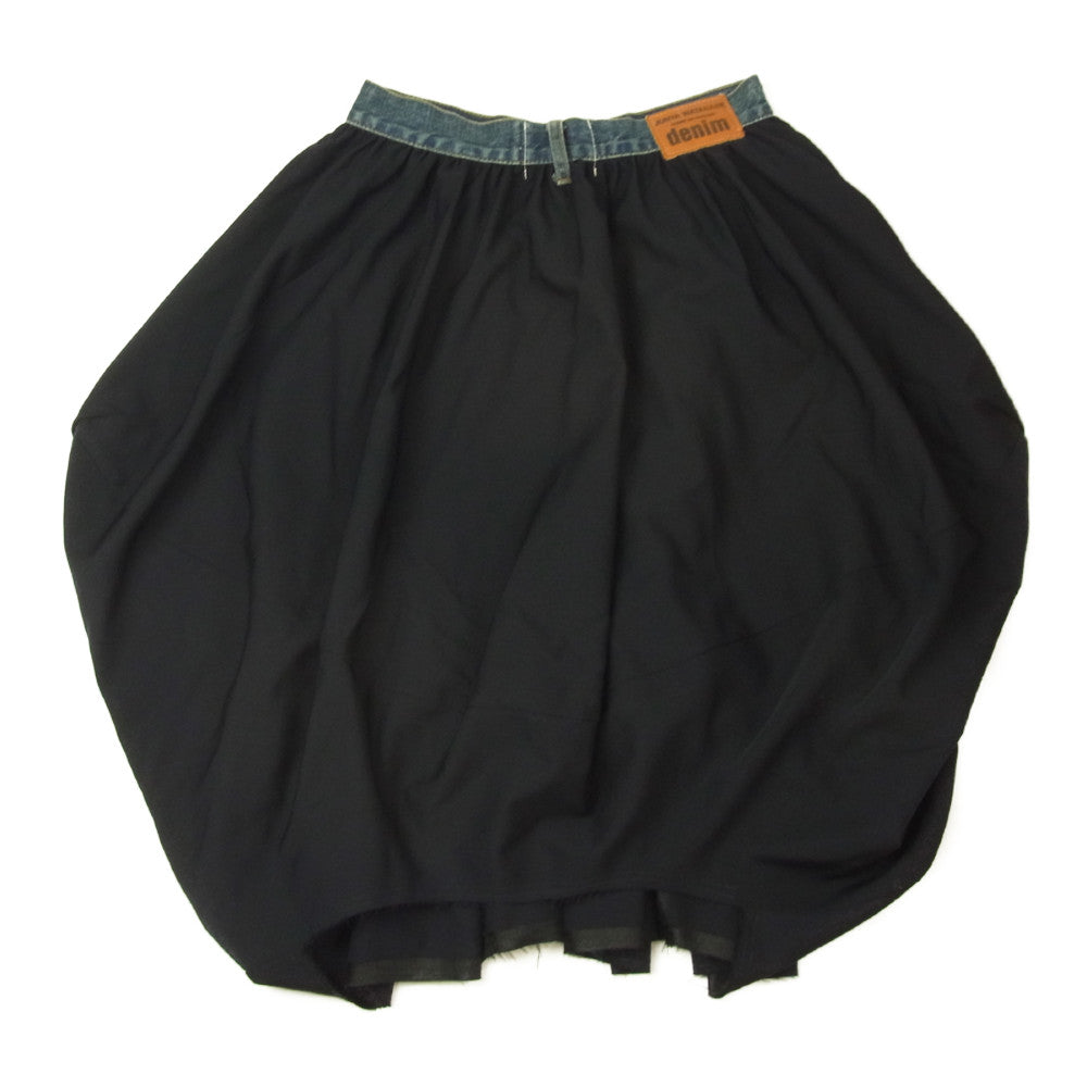 JUNYA WATANABE COMME des GARCONS ジュンヤワタナベコムデギャルソン denim XB S017 AD2018 デニム ウールギャバ ドッキング スカート インディゴブルー系 XS【中古】