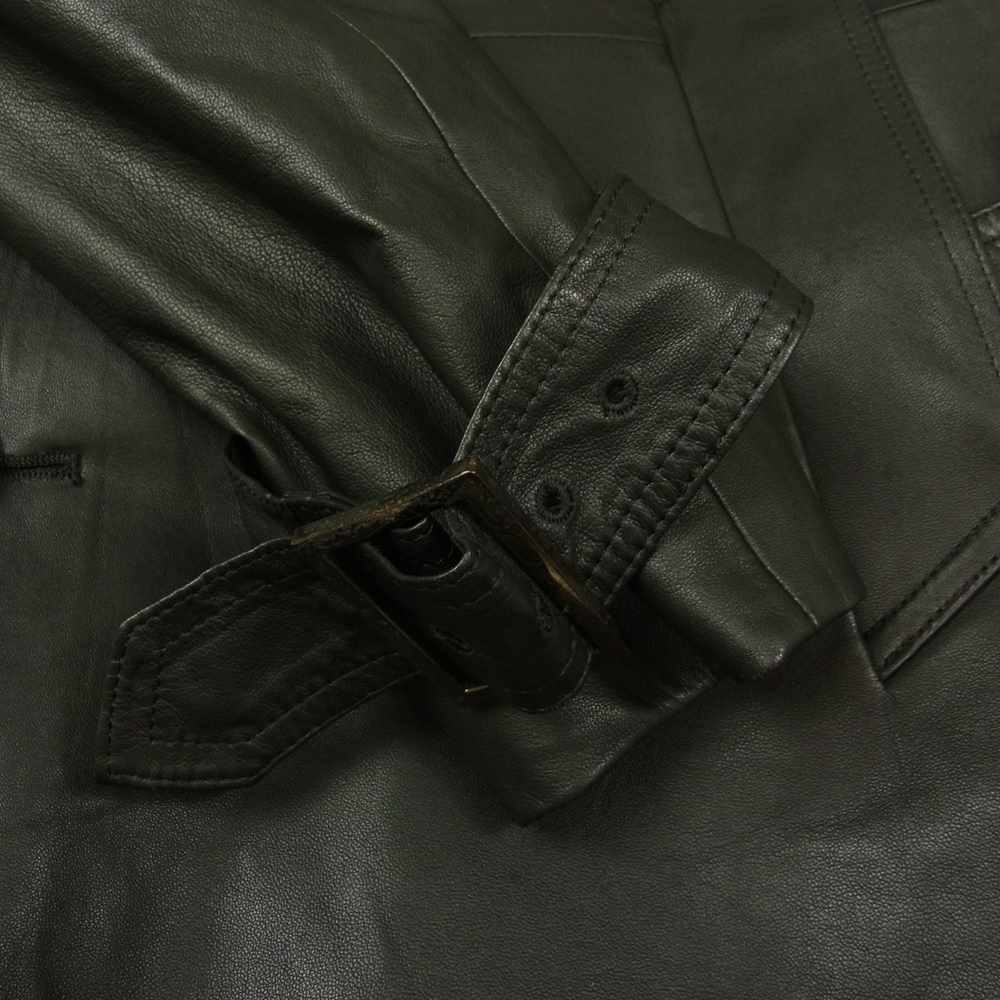 ROEN ロエン × semantic design セマンティックデザイン レザー トレンチコート ブラック系 L【中古】