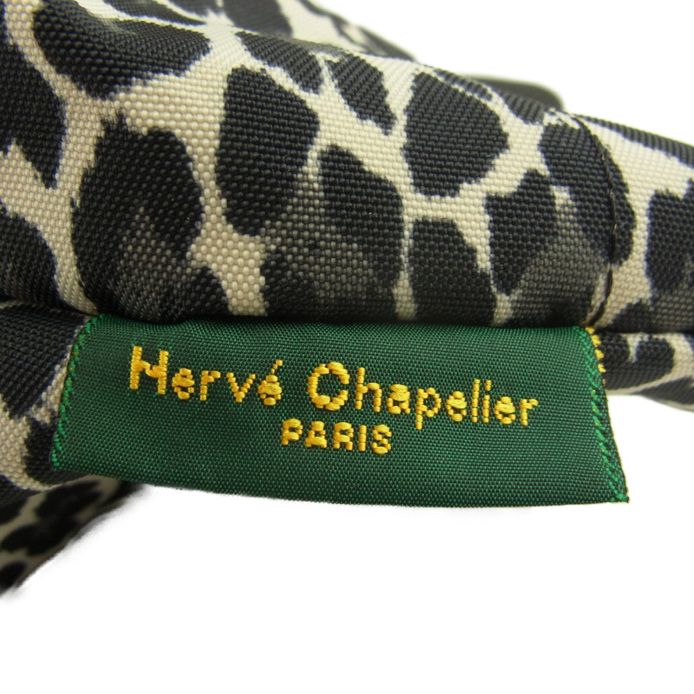 Herve Chapelier エルベ・シャプリエ 901F ナイロン 舟型トートS パンサーブラン マルチカラー系【美品】【中古】