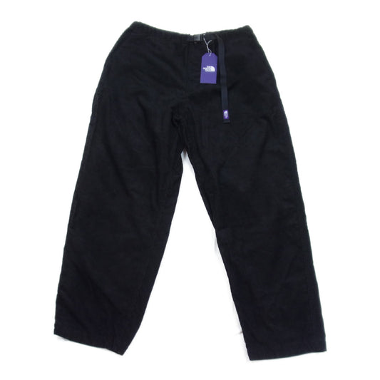 THE NORTH FACE ノースフェイス NT5155N PURPLE LABEL パープルレーベル Corduroy Wide Tapered Pants コーデュロイ ワイド テーパードパンツ ブラック系 36【新古品】【未使用】【中古】