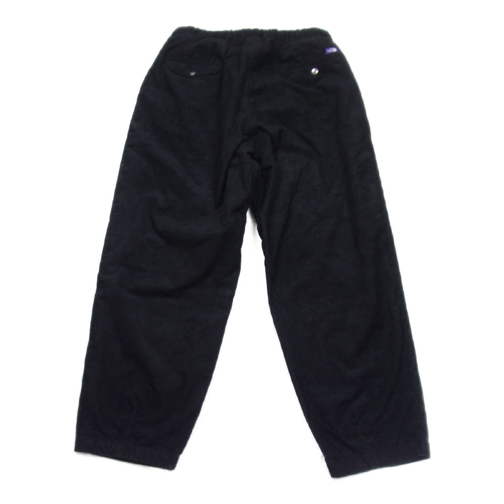 THE NORTH FACE ノースフェイス NT5155N PURPLE LABEL パープルレーベル Corduroy Wide Tapered Pants コーデュロイ ワイド テーパードパンツ ブラック系 36【新古品】【未使用】【中古】