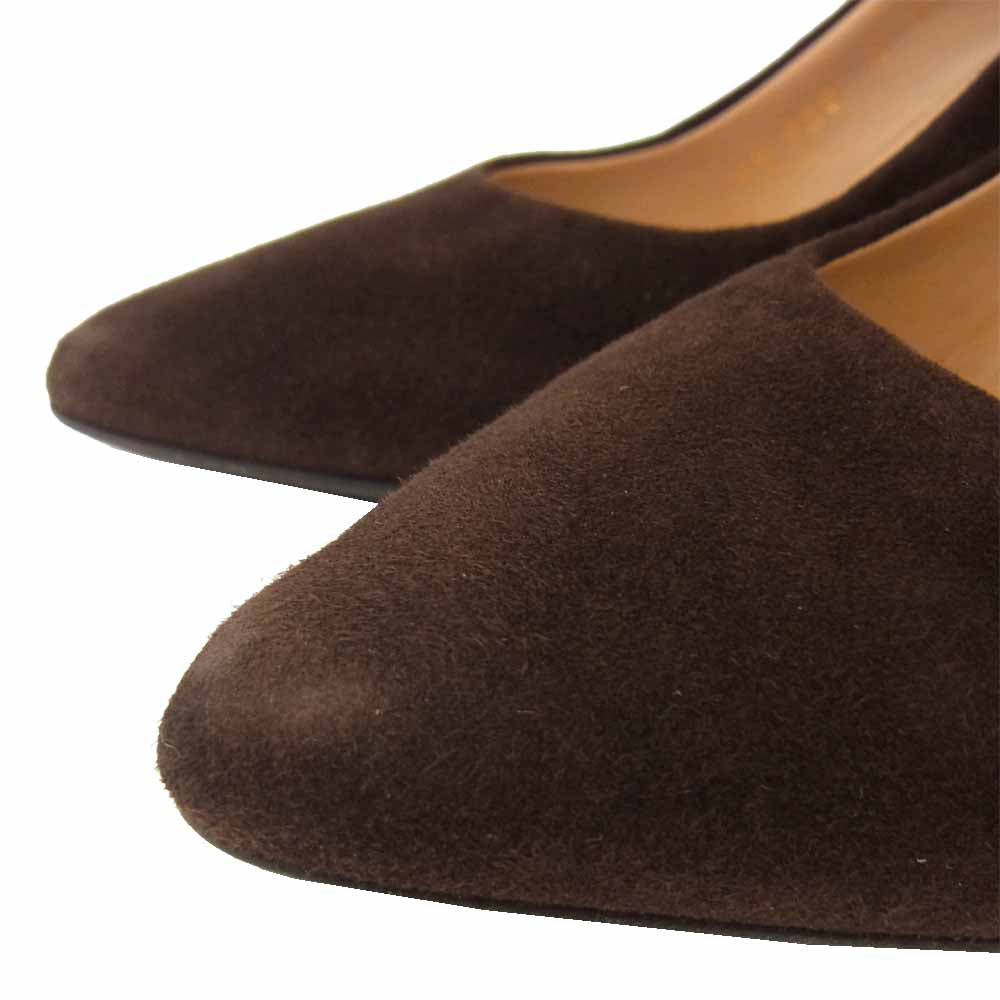 Salvatore Ferragamo サルヴァトーレフェラガモ 539254 レザー スエード ヒール パンプス ブラウン系 4D【中古】