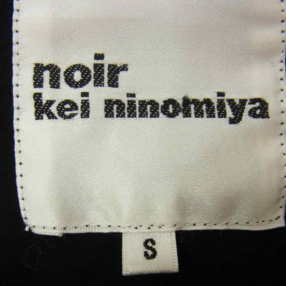 COMME des GARCONS コムデギャルソン noir kei ninomiya ノワールケイニノミヤ AD2014 3N-T007 花 フラワー フロッキー パッチ クルーネック 長袖 Tシャツ カットソー ブラック系 S【中古】