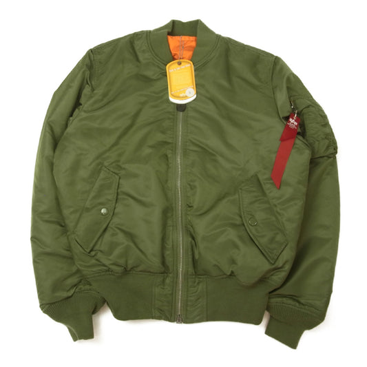 ALPHA アルファ MJM21000C1 MA-1 FLIGHT JACKET SAGE GREEN フライトジャケット カーキ系 S【美品】【中古】