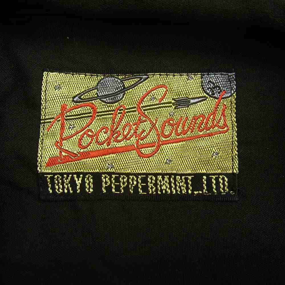 ペパーミント ROCKET SOUNDS ロケットサウンド 長袖 開襟 オープンカラー シャツ ブラック系【中古】