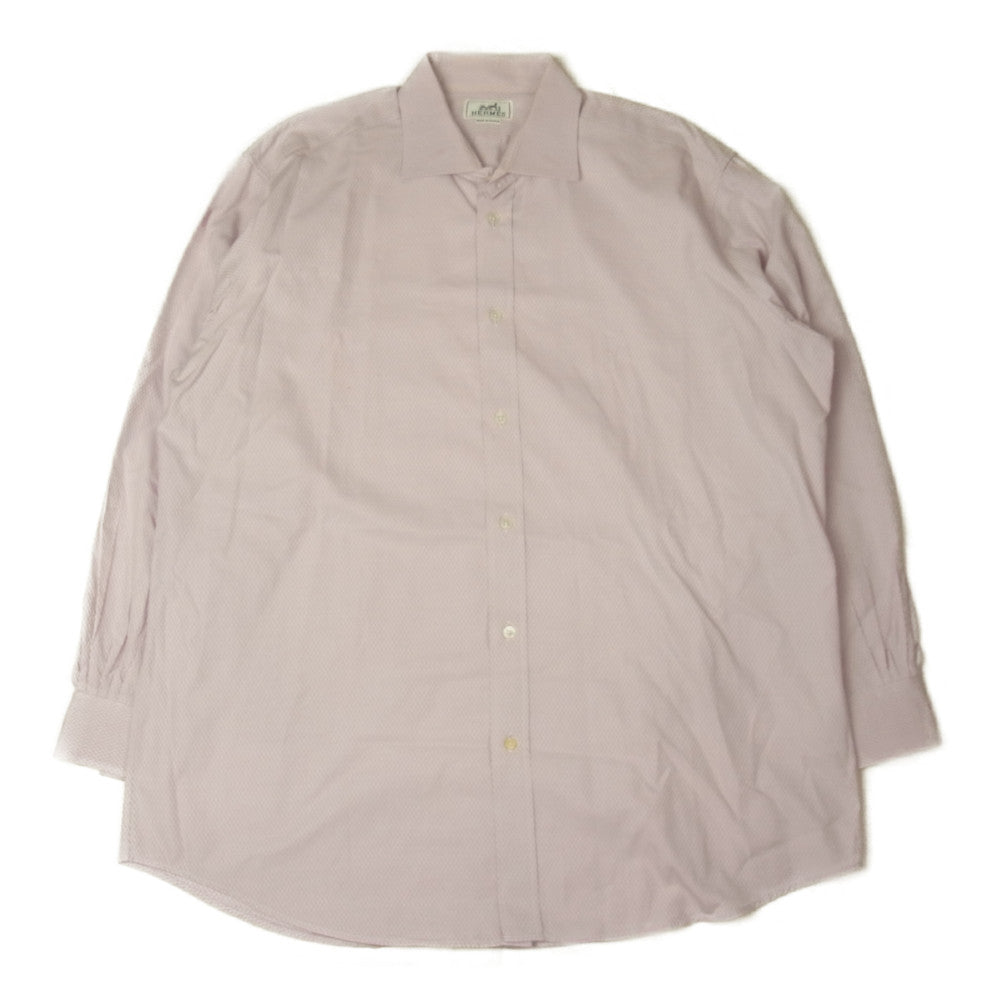 HERMES エルメス 仏製 ドレスシャツ ピンク系 43【中古】