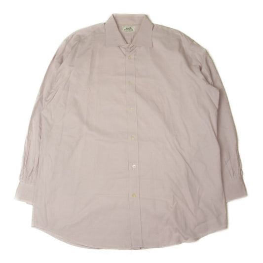 HERMES エルメス 仏製 ドレスシャツ ピンク系 43【中古】
