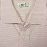 HERMES エルメス 仏製 ドレスシャツ ピンク系 43【中古】