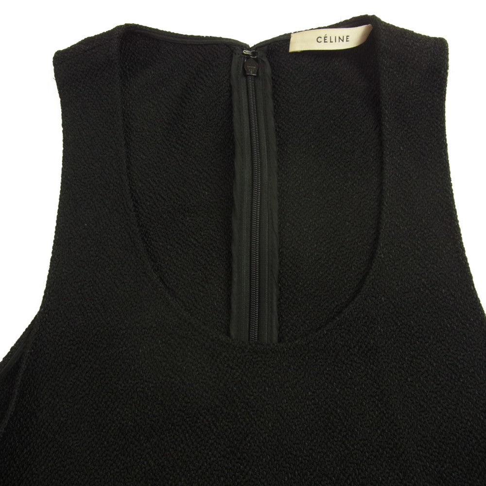 CELINE セリーヌ 仏製 フィービー期 ジャガード ドレス レーヨン ワンピース ブラック系 34【中古】