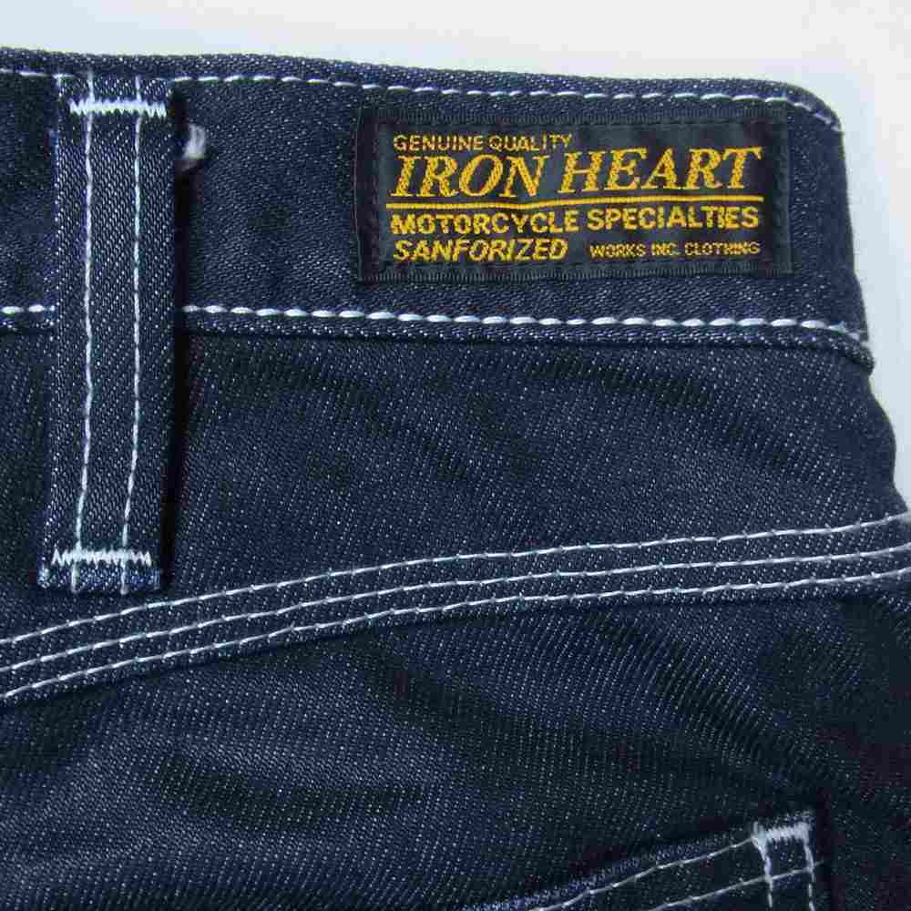 IRON HEART アイアンハート ダブルニー デニムパンツ インディゴブルー系 36【中古】