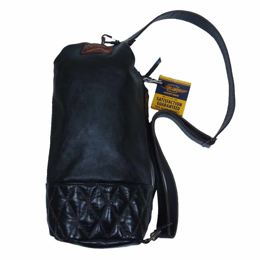 TOY'S McCOY トイズマッコイ TMA2207 LEATHER DUFFLE SACK ホースハイド レザー ダッフルバッグ ショルダー バッグ ブラック系【中古】