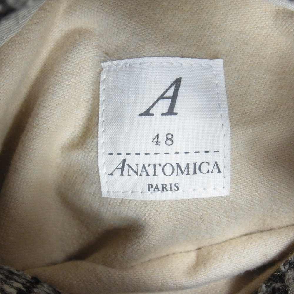 ANATOMICA アナトミカ 530-562-01 SINGLE RAGLAN COAT 2 REVERSIBLE ウールツイード コットンギャバジン リバーシブル シングル ラグラン ステンカラー コート ベージュ系 48【極上美品】【中古】