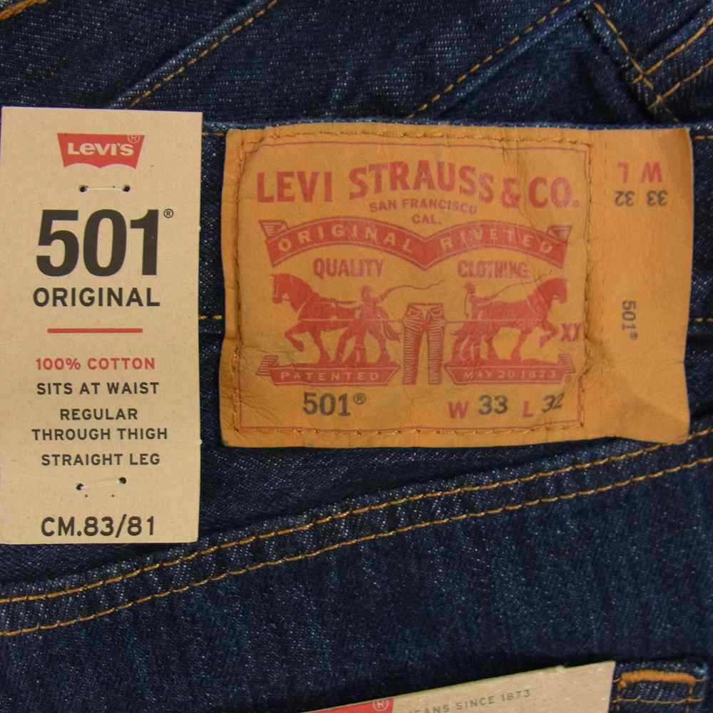 Levi's リーバイス 00501-0115 ベトナム製 デニム パンツ ボタンフライ 33×32 インディゴブルー系 33【中古】