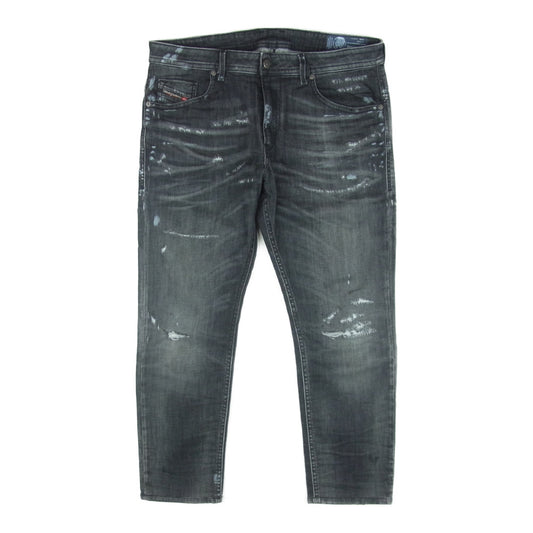DIESEL ディーゼル THOMMER-T ダメージ加工 ストレッチ ブラック デニム パンツ グレー系 W36【中古】