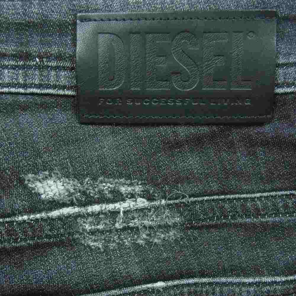 DIESEL ディーゼル THOMMER-T ダメージ加工 ストレッチ ブラック デニム パンツ グレー系 W36【中古】