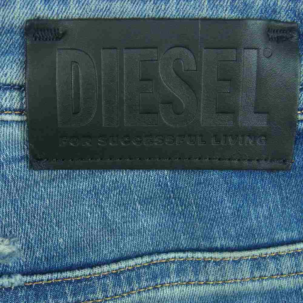DIESEL ディーゼル THOMMER-T ダメージ加工 ストレッチ デニム パンツ コットン インディゴブルー系 W36【中古】