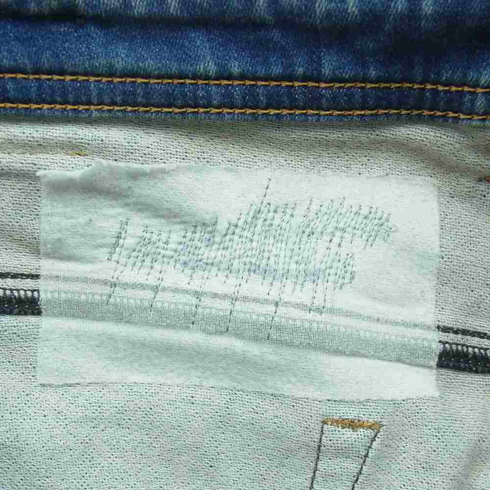 DIESEL ディーゼル THOMMER-T ダメージ加工 ストレッチ デニム パンツ コットン インディゴブルー系 W36【中古】
