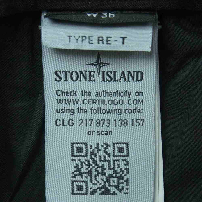 STONE ISLAND ストーンアイランド 741530504 Straight-Leg Cargo Trousers カーゴ トラウザー パンツ ブラック系 36【中古】