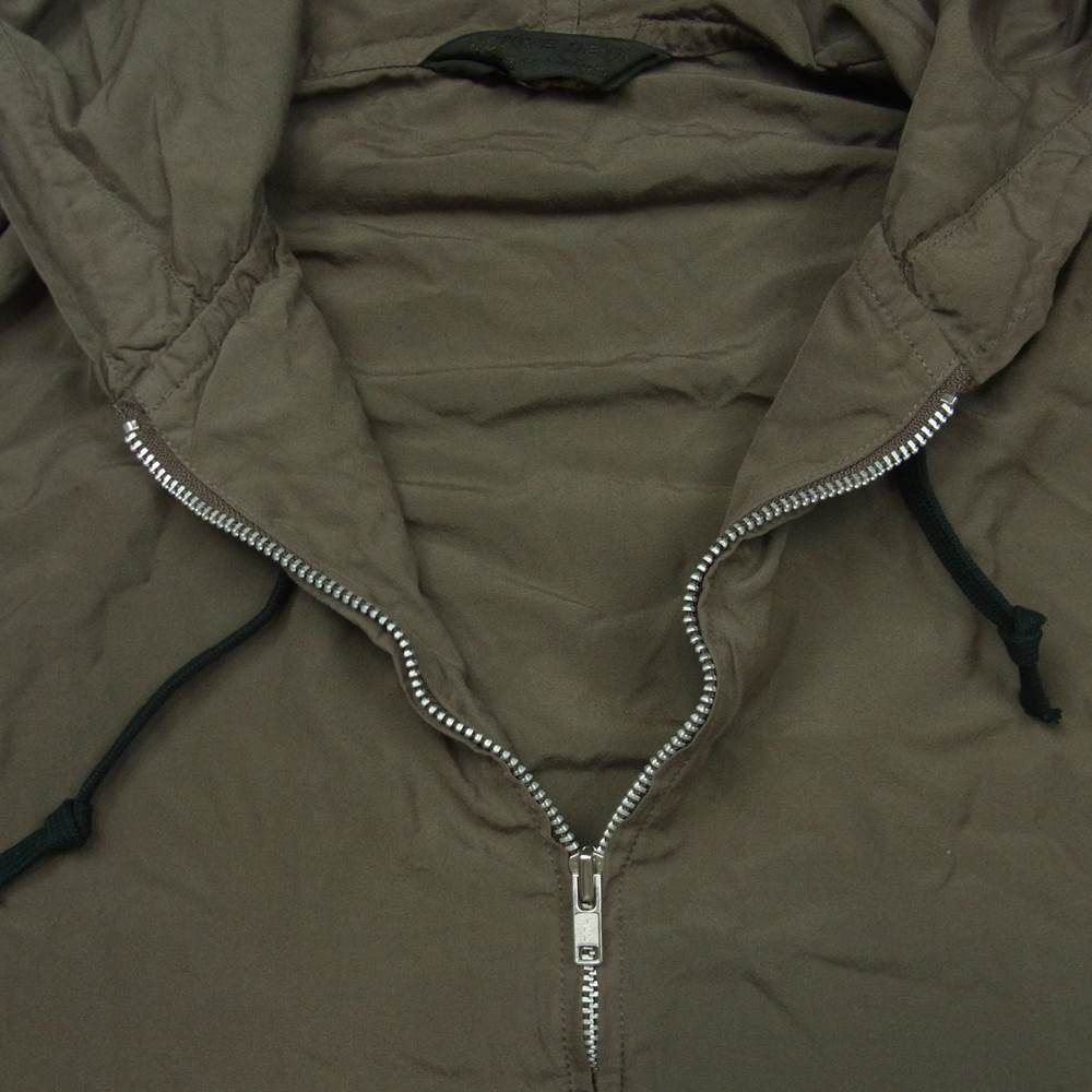 COMME des GARCONS HOMME DEUX コムデギャルソンオムドゥ 22SS DI-B030 製品染め ポリエステル スパンブロード ジップ フーディ ジャケット グレイッシュカーキ系 XL【中古】